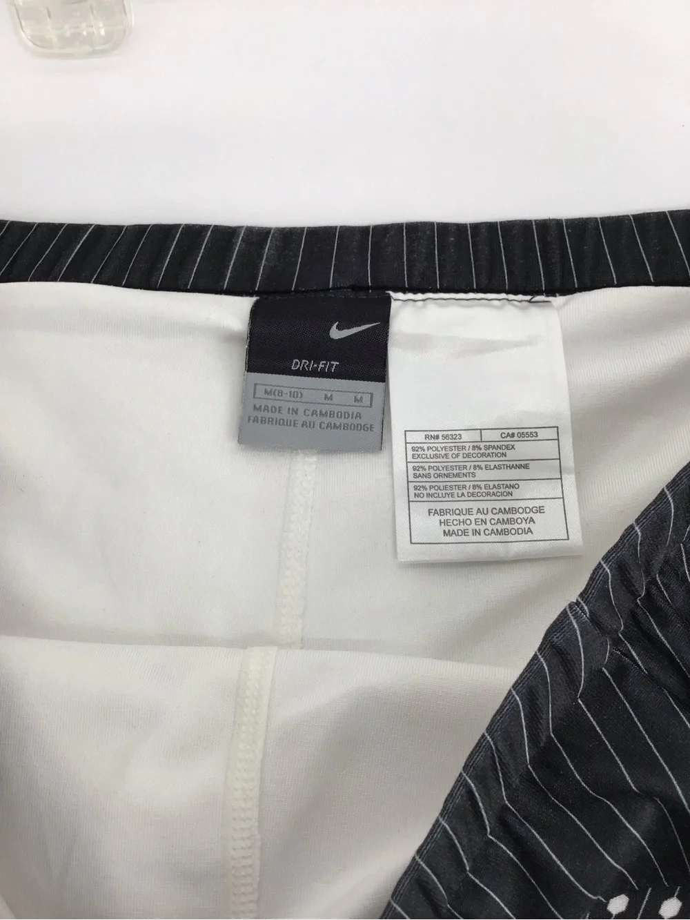 Nike Tennis Pickelball Golf Dri-Fit Skort Athletic Black White Size Medium
